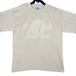 VINTAGE 90s Myrtle Beach Club Shirt Men's XXL Cream Graphic Made In USA